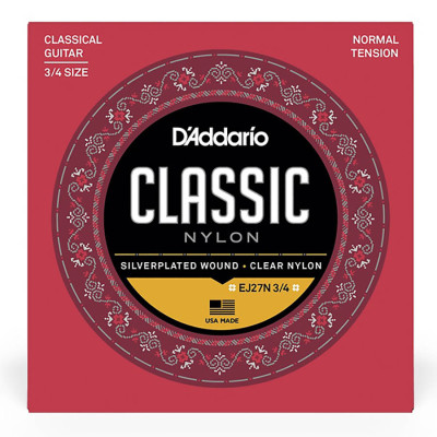 D'ADDARIO EJ27N 3/4 STUDENT CLASSICS NORMAL TENSION струни для класичної гітари 3/4